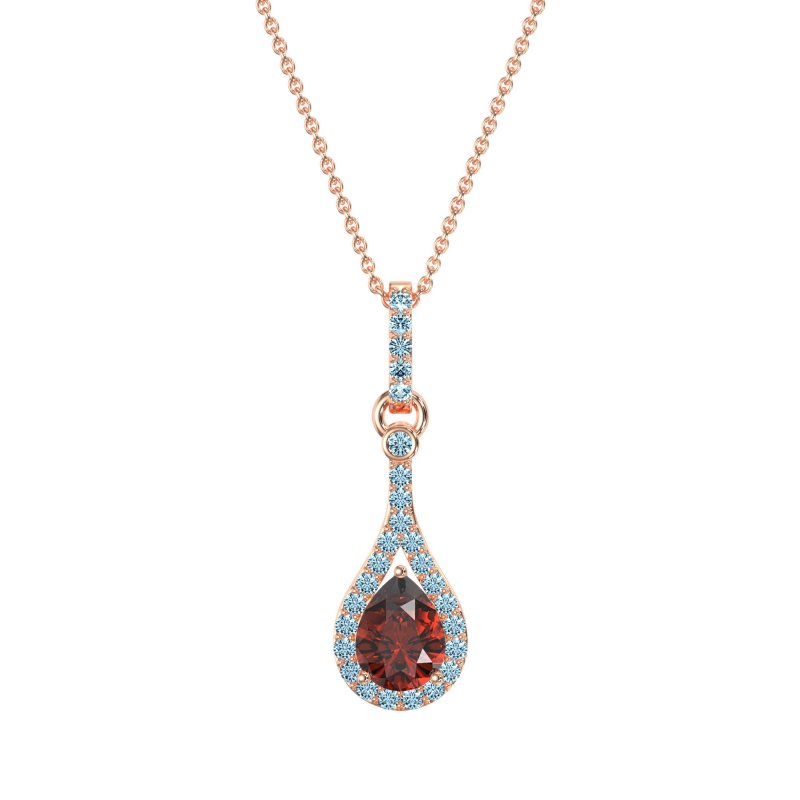 Wrap Tear Drop Dangling Necklace
