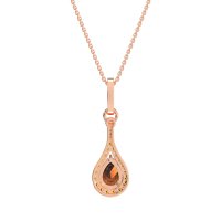 Wrap Tear Drop Dangling Necklace