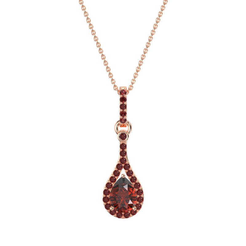 Wrap Tear Drop Dangling Necklace