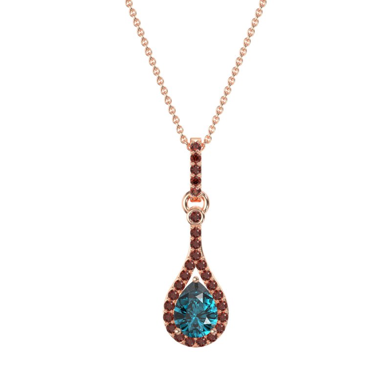 Wrap Tear Drop Dangling Necklace