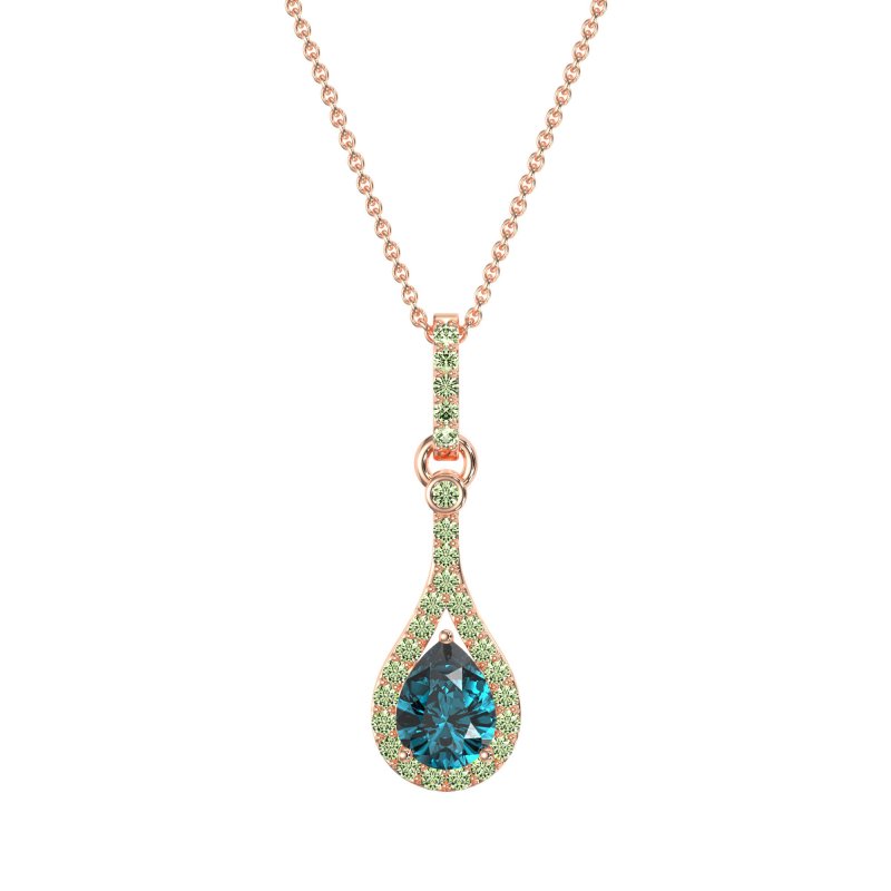 Wrap Tear Drop Dangling Necklace