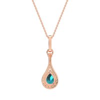 Wrap Tear Drop Dangling Necklace