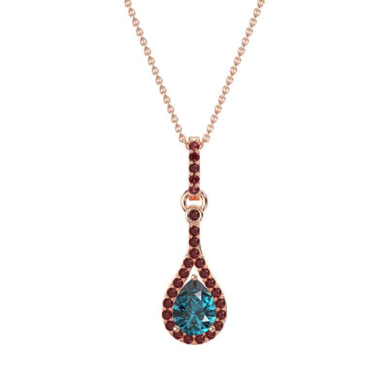 Wrap Tear Drop Dangling Necklace