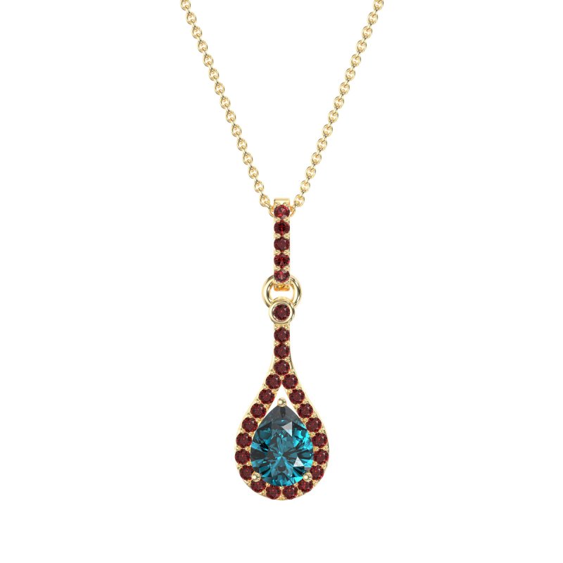 Wrap Tear Drop Dangling Necklace