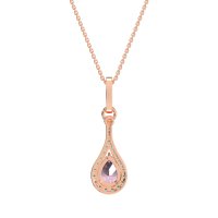 Wrap Tear Drop Dangling Necklace