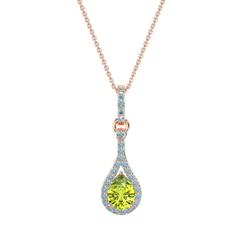 Wrap Tear Drop Dangling Necklace