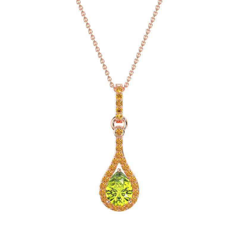 Wrap Tear Drop Dangling Necklace
