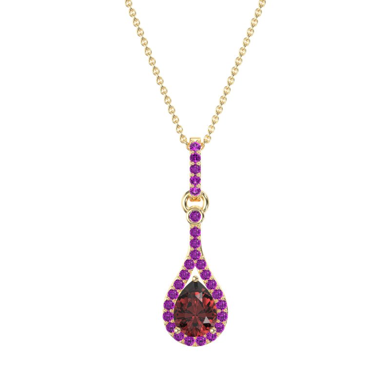 Wrap Tear Drop Dangling Necklace
