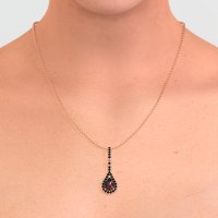 Wrap Tear Drop Dangling Necklace