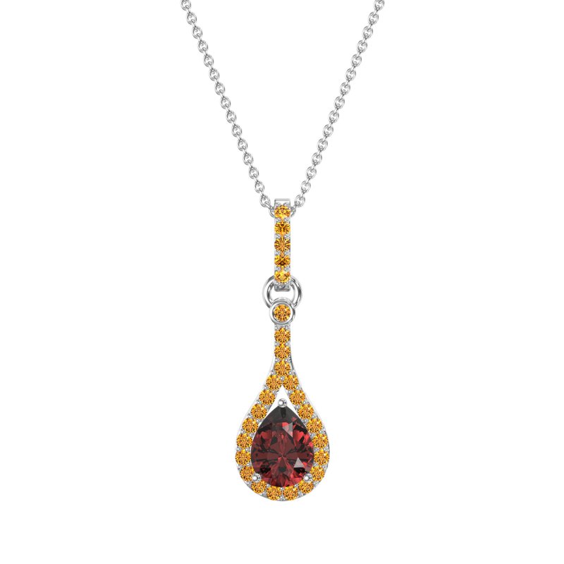 Wrap Tear Drop Dangling Necklace