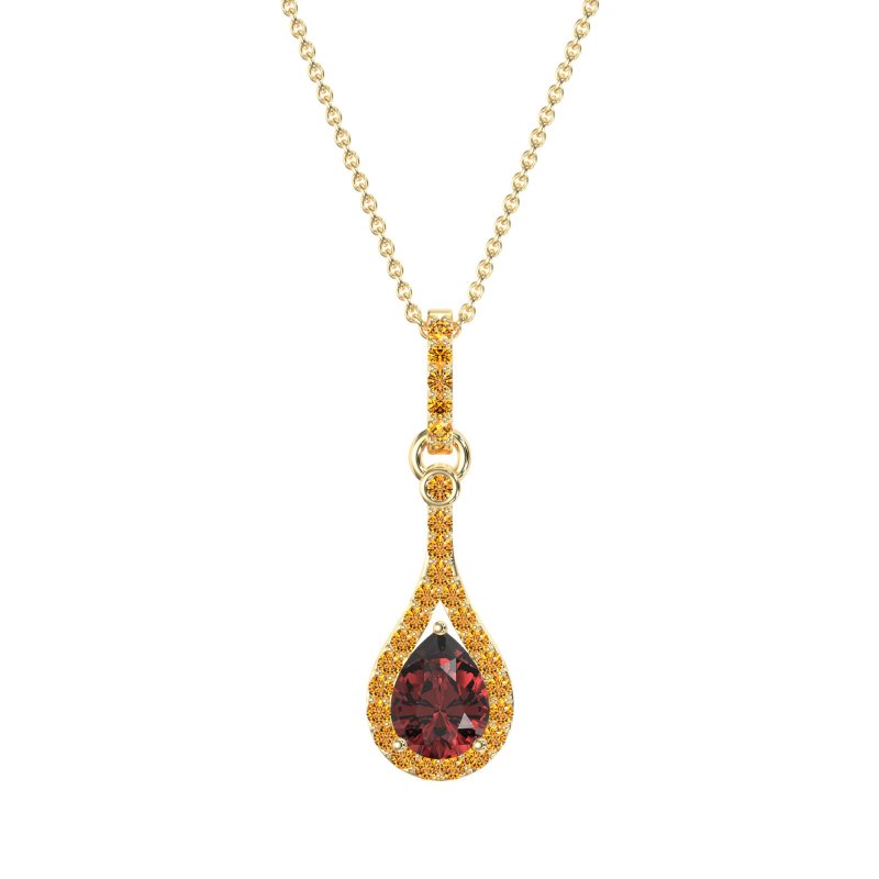 Wrap Tear Drop Dangling Necklace