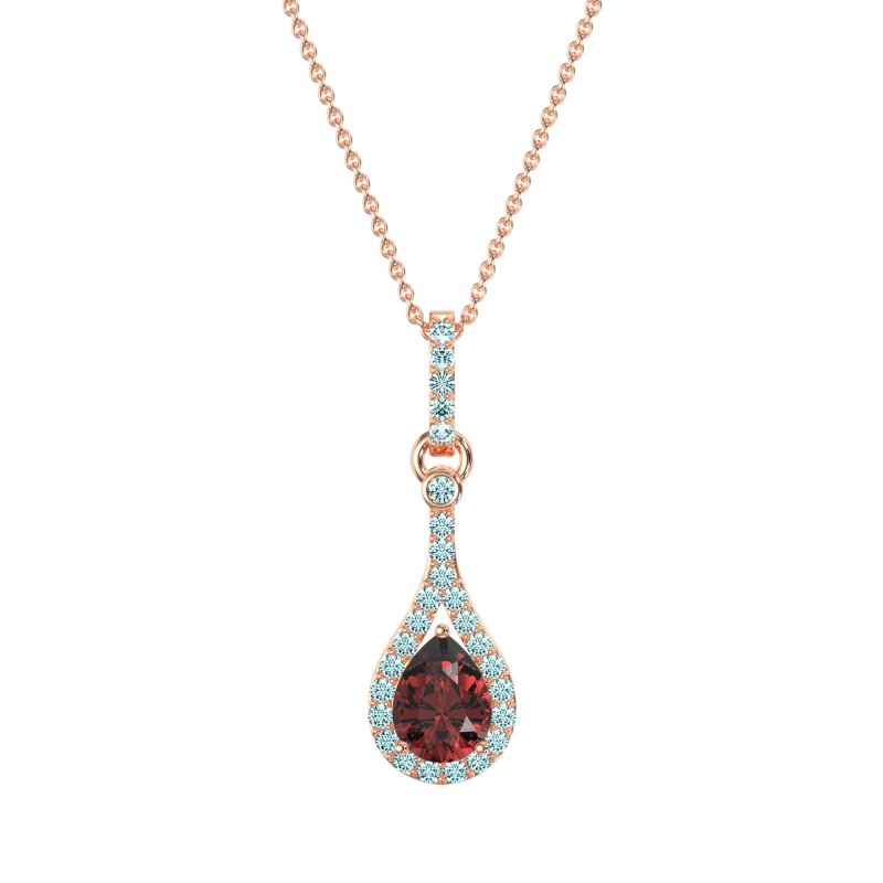 Wrap Tear Drop Dangling Necklace