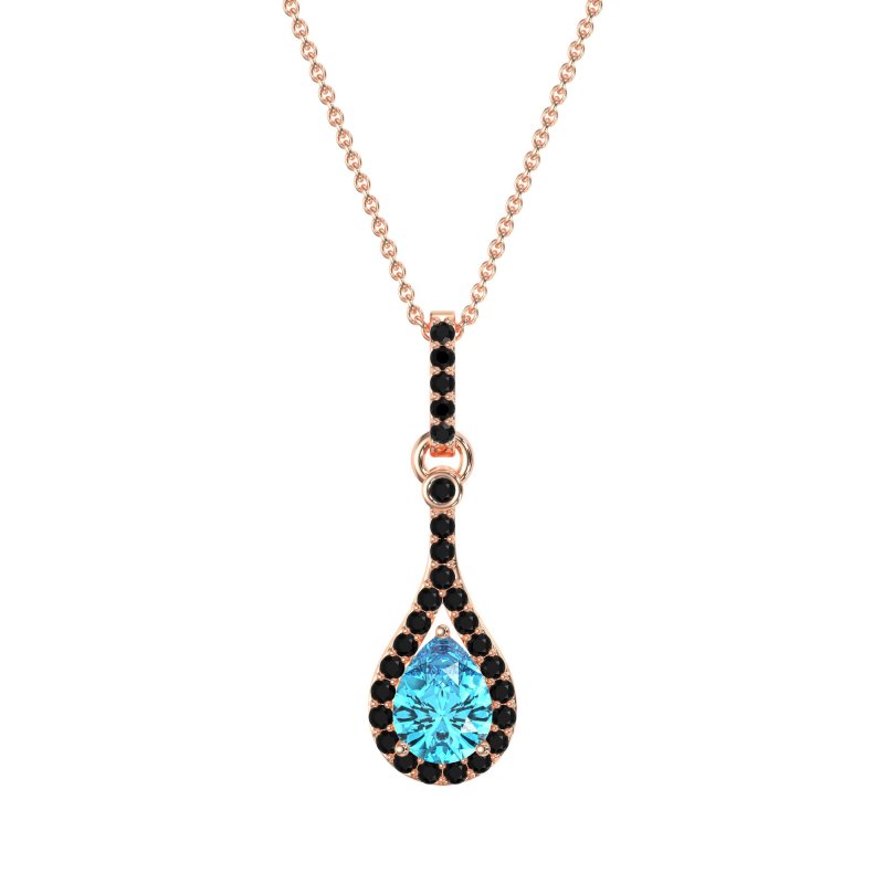 Wrap Tear Drop Dangling Necklace