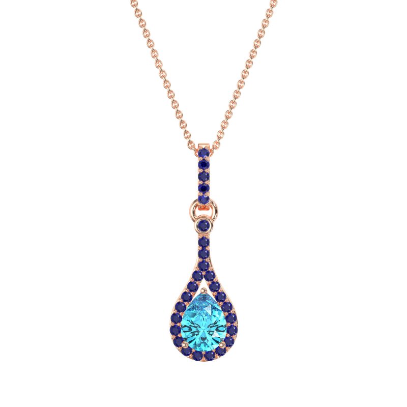 Wrap Tear Drop Dangling Necklace