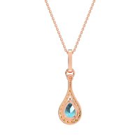 Wrap Tear Drop Dangling Necklace