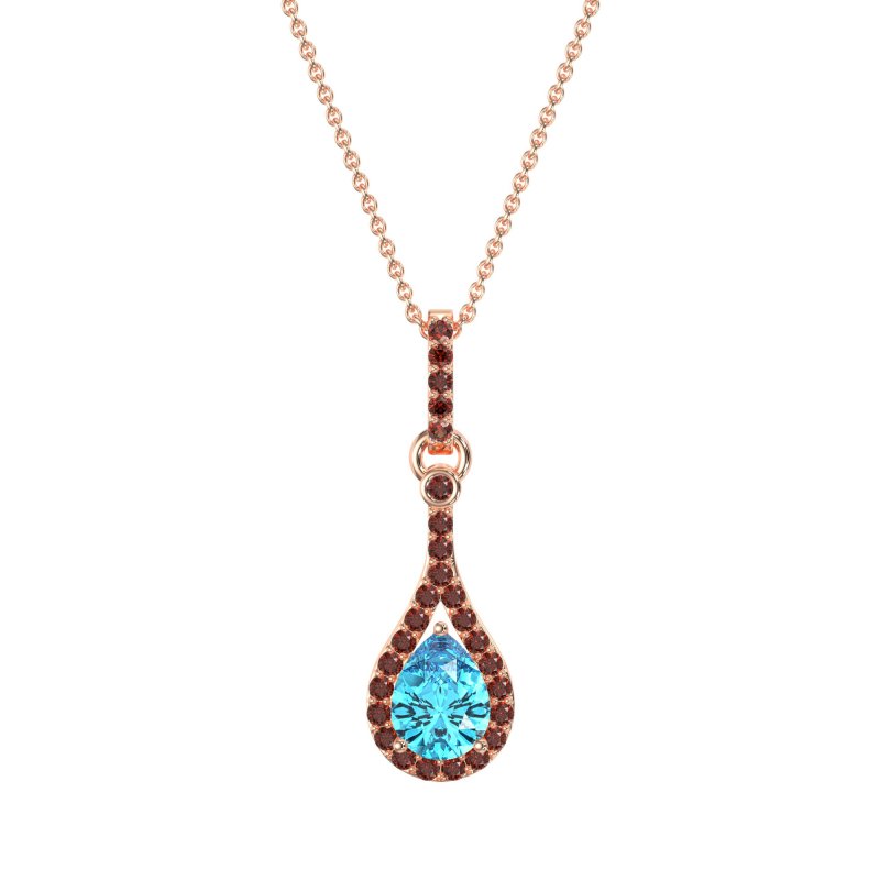 Wrap Tear Drop Dangling Necklace