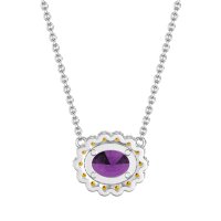 Antique Oval Halo Necklace