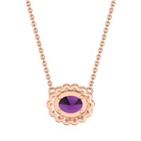 Antique Oval Halo Necklace
