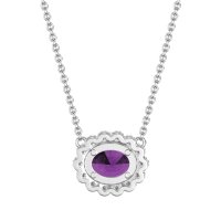 Antique Oval Halo Necklace