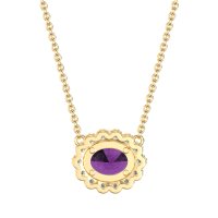 Antique Oval Halo Necklace