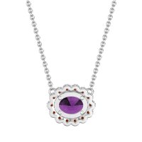 Antique Oval Halo Necklace