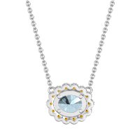 Antique Oval Halo Necklace