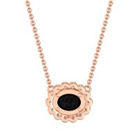 Antique Oval Halo Necklace