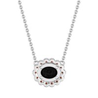 Antique Oval Halo Necklace
