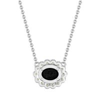 Antique Oval Halo Necklace