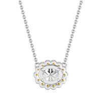 Antique Oval Halo Necklace