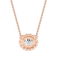 Antique Oval Halo Necklace