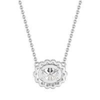 Antique Oval Halo Necklace