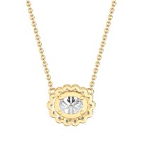 Antique Oval Halo Necklace