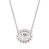Antique Oval Halo Necklace