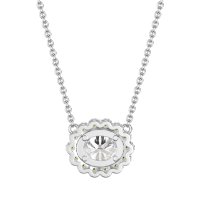 Antique Oval Halo Necklace