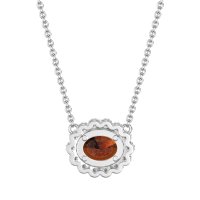 Antique Oval Halo Necklace