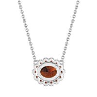 Antique Oval Halo Necklace