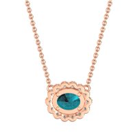 Antique Oval Halo Necklace