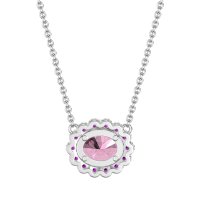 Antique Oval Halo Necklace