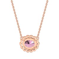 Antique Oval Halo Necklace