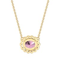 Antique Oval Halo Necklace