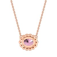 Antique Oval Halo Necklace