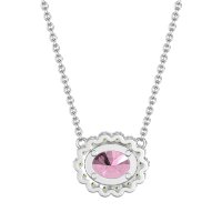Antique Oval Halo Necklace