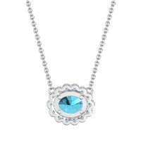 Antique Oval Halo Necklace