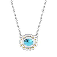 Antique Oval Halo Necklace