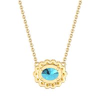 Antique Oval Halo Necklace
