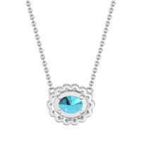 Antique Oval Halo Necklace