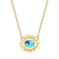 Antique Oval Halo Necklace