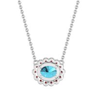 Antique Oval Halo Necklace