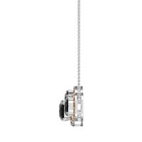 Three Oval Halo Necklace